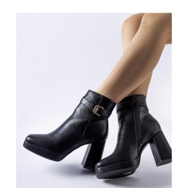 Bottines classiques isolées noires en daim Caio - Solea le noir 2