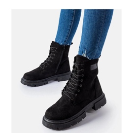Boots isolées noires en éco-daim par Mestervi - Solea le noir 3