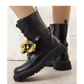 Chaussures de randonnée noires avec chaîne Galar - Solea le noir 1