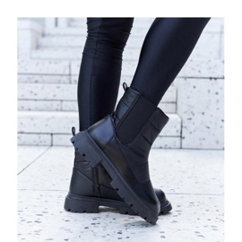 Bottes de neige chaudes noires le noir 1