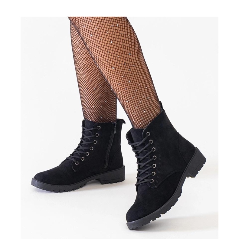 Bottes de travail en éco-daim noir 1
