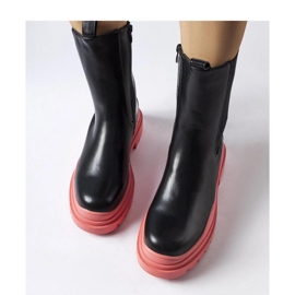 Bottines noires à semelle colorée le noir 2
