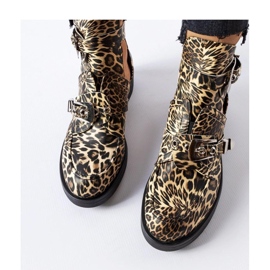 Boots à découpes imprimé léopard le noir 3