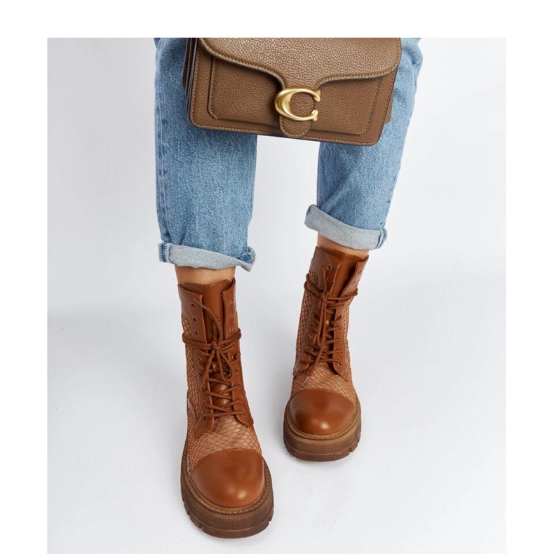 Bottes transparentes marron brun 1