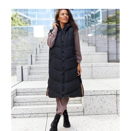 Bottes zippées isolées noires en éco-daim 1