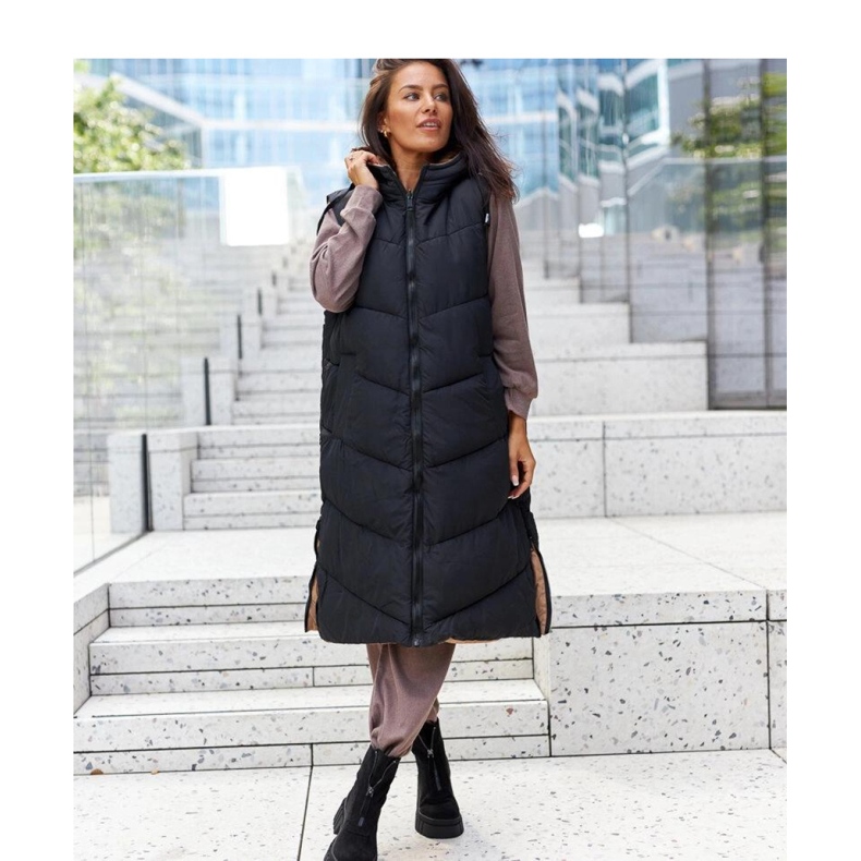 Bottes zippées isolées noires en éco-daim le noir 1