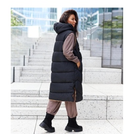 Bottes zippées isolées noires en éco-daim le noir 3
