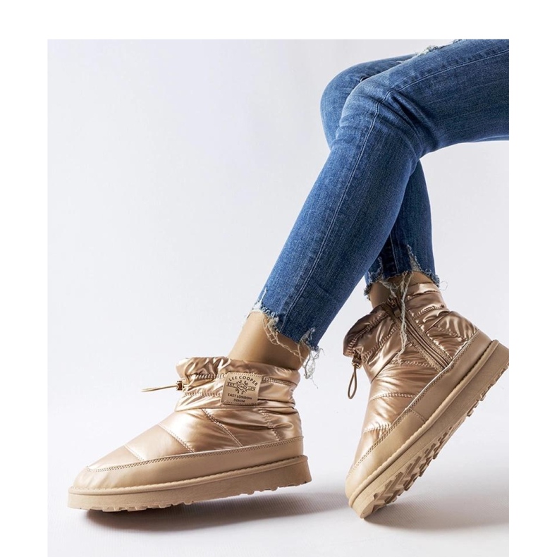 Bottes de neige à fermeture éclair dorée Lee Cooper LCJ-23-44-1965L 1