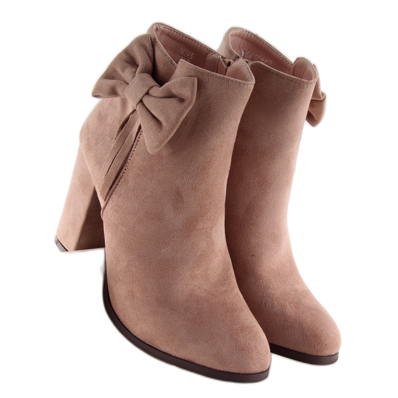 Bottes à talons hauts avec nœud rose nc93 rose multicolore 1