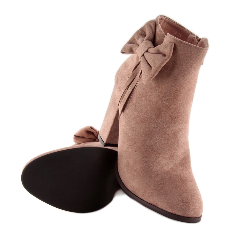 Bottes à talons hauts avec nœud rose nc93 rose multicolore 2