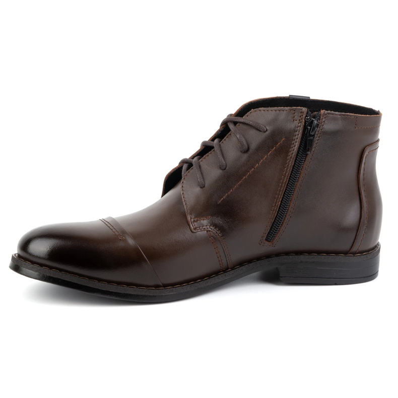 Olivier Chaussures d'hiver pour hommes, bottines élégantes 282LU, marron foncé brun 1