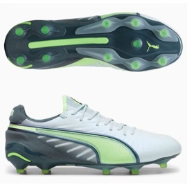 Chaussures de football Puma King Ultimate FG/AG 107809 03 blanche 1