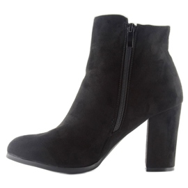 Bottes à talons hauts avec un noeud noir nc93 Noir le noir 8