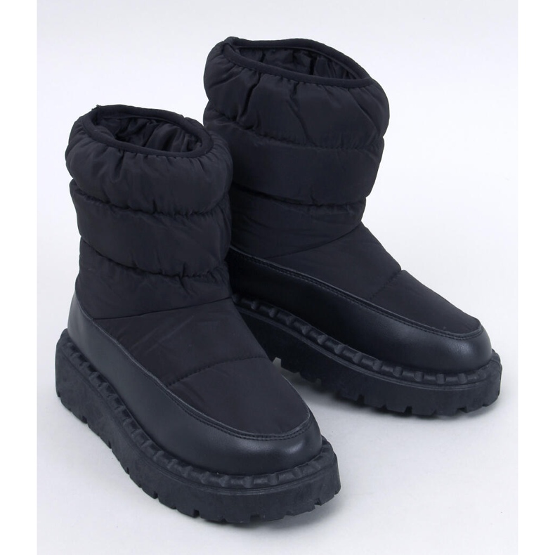 Bottes de neige en nylon noir 1