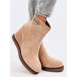 Bottines compensées kaki beige 3