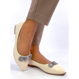 Seastar Ballerines beiges avec zircons cubiques 2