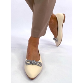 Seastar Ballerines beiges avec zircons cubiques 1