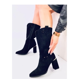 Bottines à talons ajourées noires le noir 1