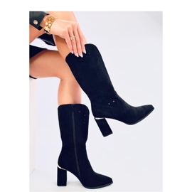 Bottines à talons ajourées noires le noir 2