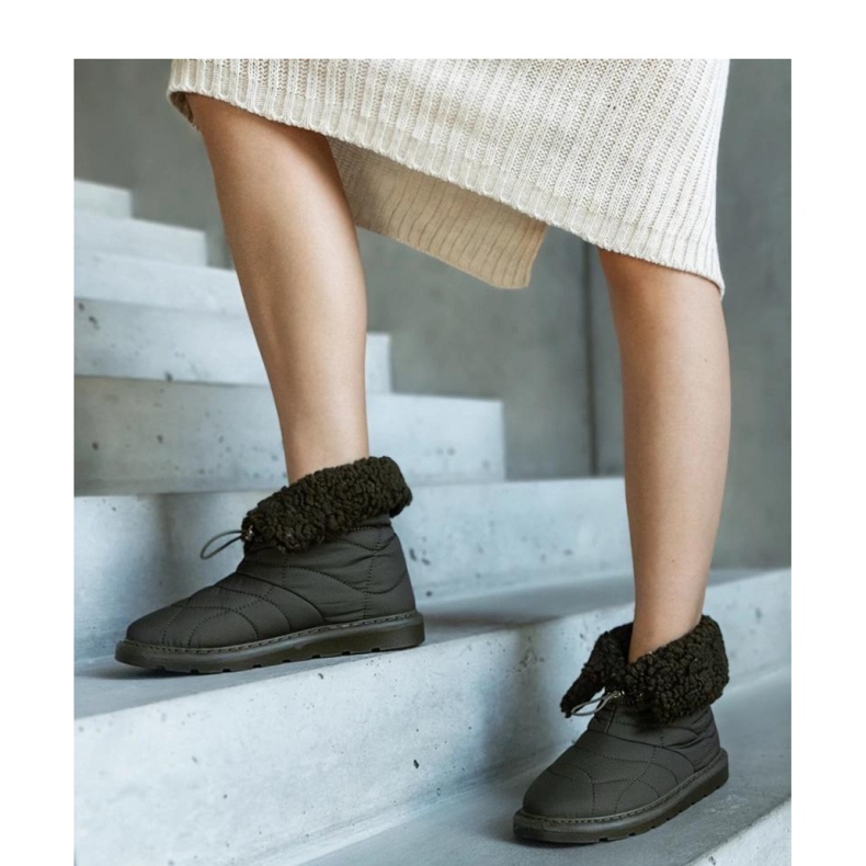 Bottes de neige isolées vertes à revers Caellita - Solea 1