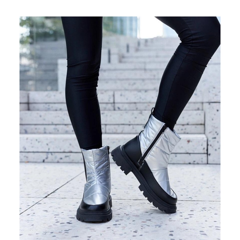 Galvani - Bottes de neige isolées métalliques Solea gris 2 Galvani - Bottes de neige isolées métalliques Solea gris 2