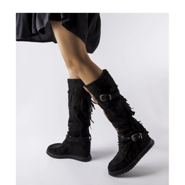 Bottines noires à talon recouvert Filiberta - Solea le noir 1