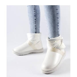 Boots de neige courtes beiges brillantes de Delaune - Solea 1