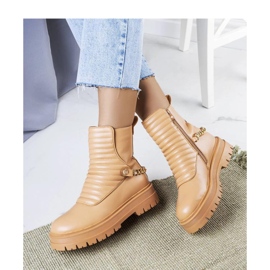 Bottines isolées beiges avec chaîne de Pareda - Solea 1