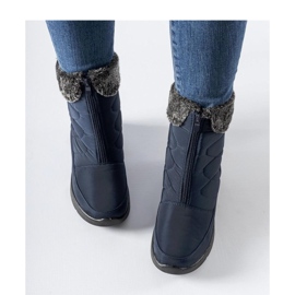 Boots de neige compensées bleu marine de Brownton - Solea 2