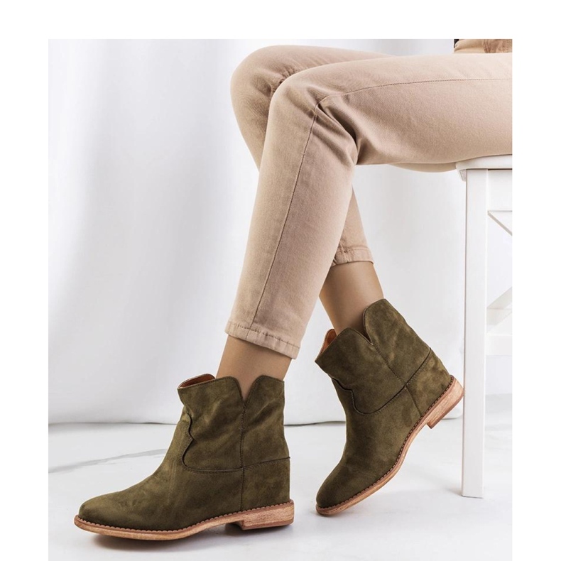 Bottines compensées vertes d'intérieur par Zoki - Solea 1