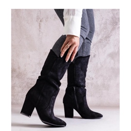 Bottines noires à talons d'Amare - Solea le noir 1