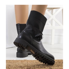 Bottines noires à tige élastique Ricky - Solea 1