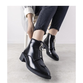 Bottines noires avec fermeture éclair Grunge - Solea le noir 1