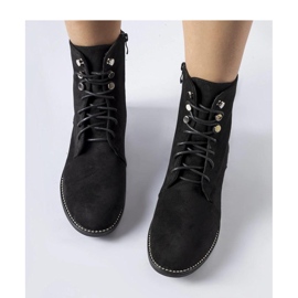 Bottines isolées noires en éco-daim Carpanzano - Solea le noir 1