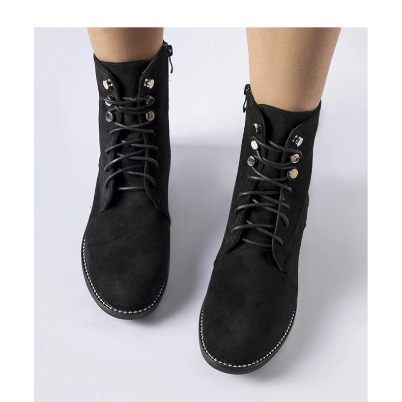 Bottines isolées noires en éco-daim Carpanzano - Solea 1