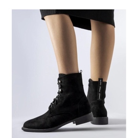 Bottines isolées noires en éco-daim Carpanzano - Solea le noir 2