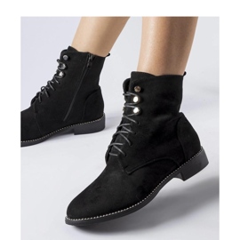 Bottines isolées noires en éco-daim Carpanzano - Solea le noir 3