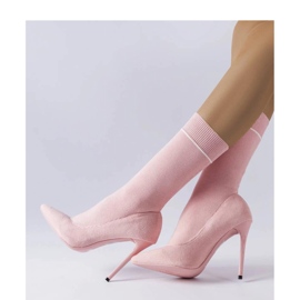 Bottines chaussettes roses à talon haut Pelletier - Solea 1