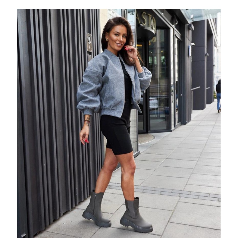 Bottines plateforme isolées vertes 1