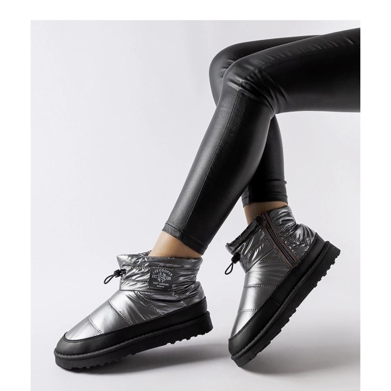 Bottes de neige grises Lee Cooper LCJ-23-44-1966L noir 1