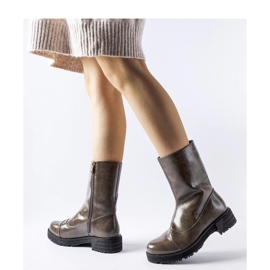 Bottines isolées gris foncé 1