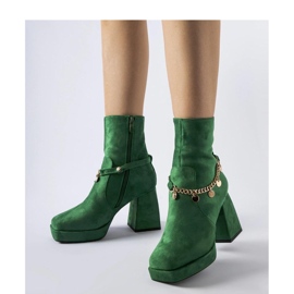 Bottines isolées vertes avec pendentif 1