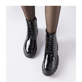 Bottines femme vernies noires le noir 1