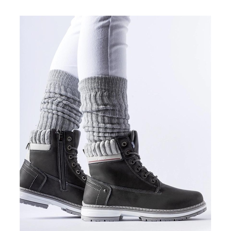 Bottes de randonnée isolées grises 1 Bottes de randonnée isolées grises 1