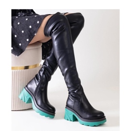 Bottes isolées noires à talon massif le noir 3