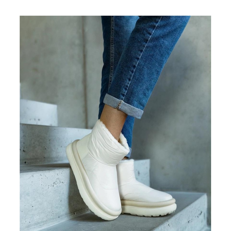 Bottes de neige à plateforme chaudes beiges 1