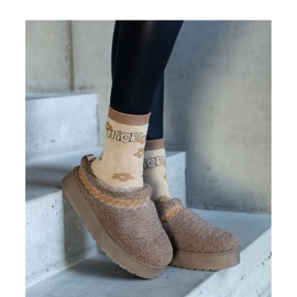 Boots de neige à plateforme marron avec tige basse et motif Greene - Solea brodé brun 2