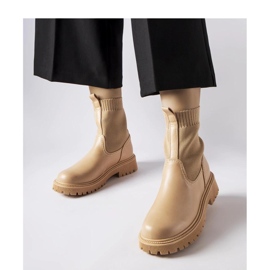 Bottines en éco-daim beige Big Star 1