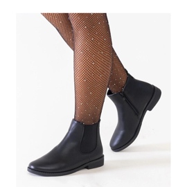 Bottines classiques noires avec empiècement élastique le noir 2