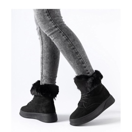 Bottes de neige à plateforme noires 1